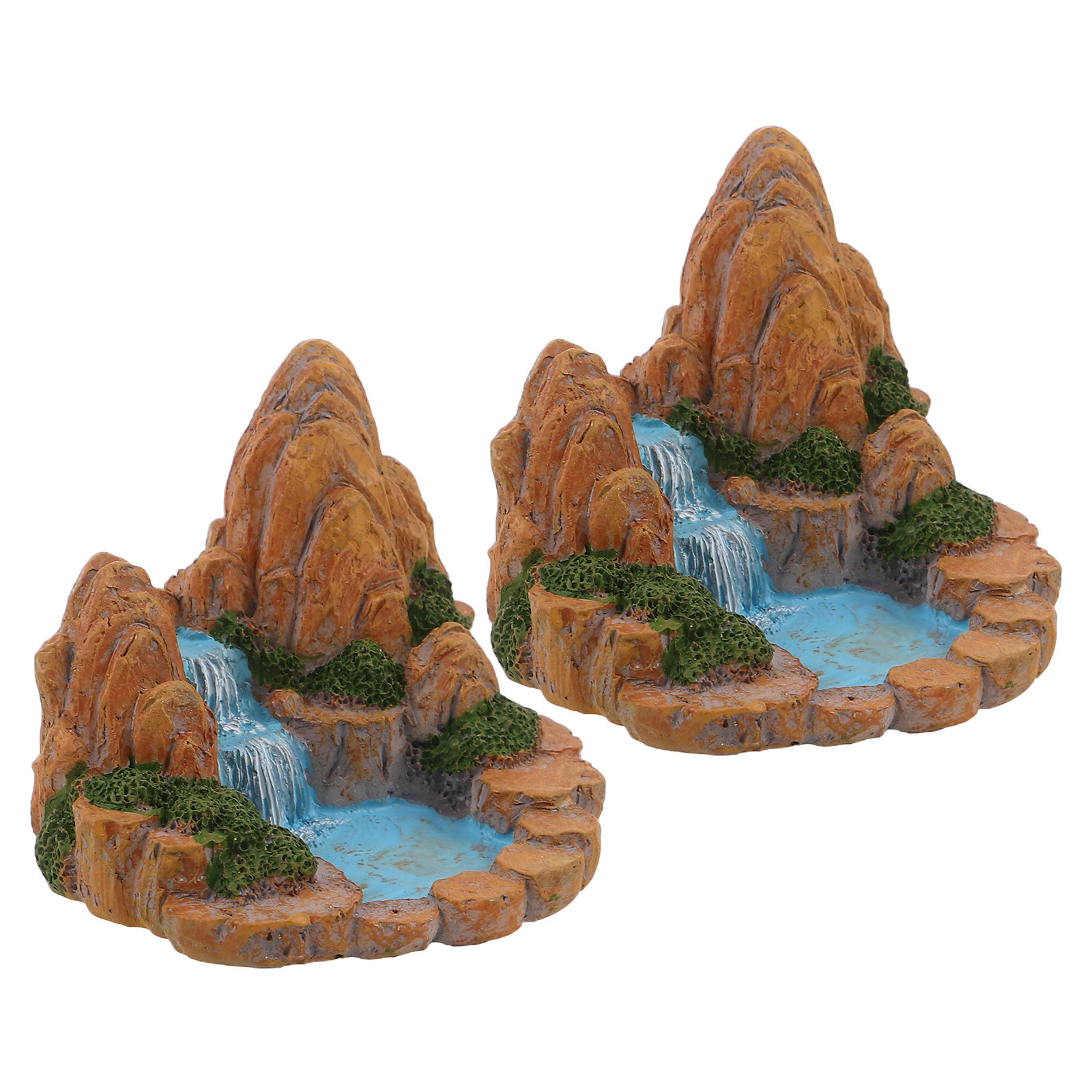 Bonsai Zen Garden Set - 2Pcs Set Miniatur Kolam Batu Resin