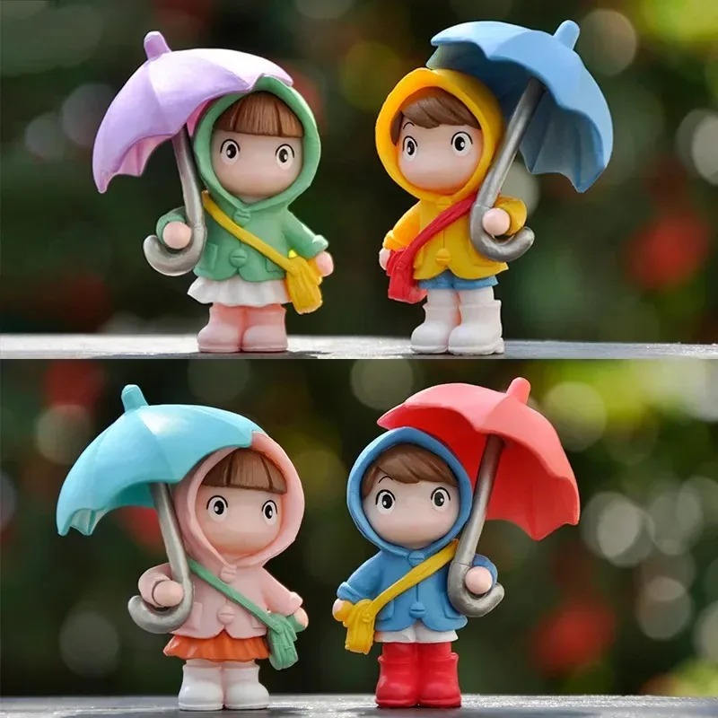 Bonsai Garden China - Patung-patung Mini Lucu Payung Miniatur Gadis