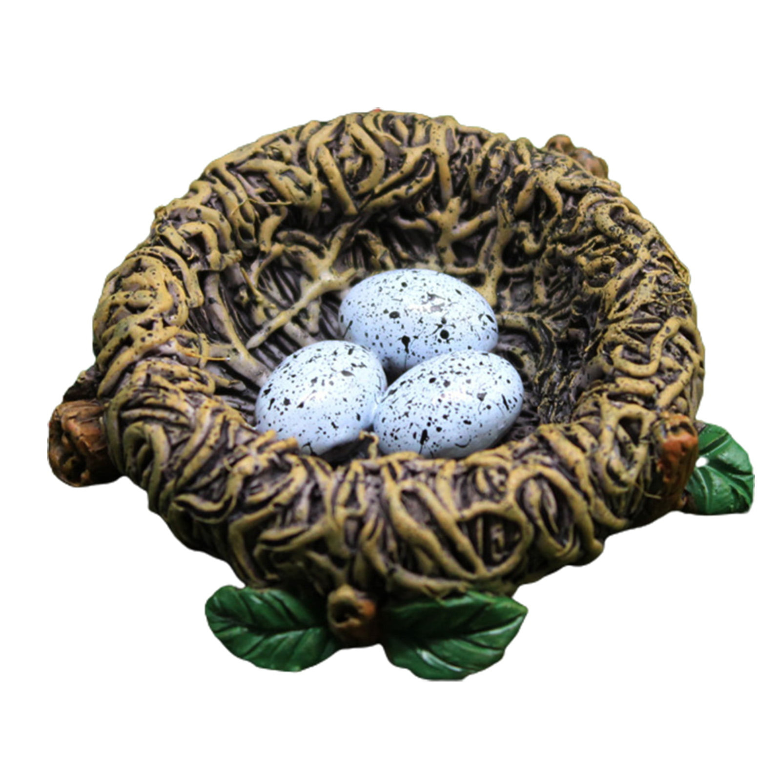 Bonsai Garden House - Ornamen Simulasi Burung dan Sarang Burung