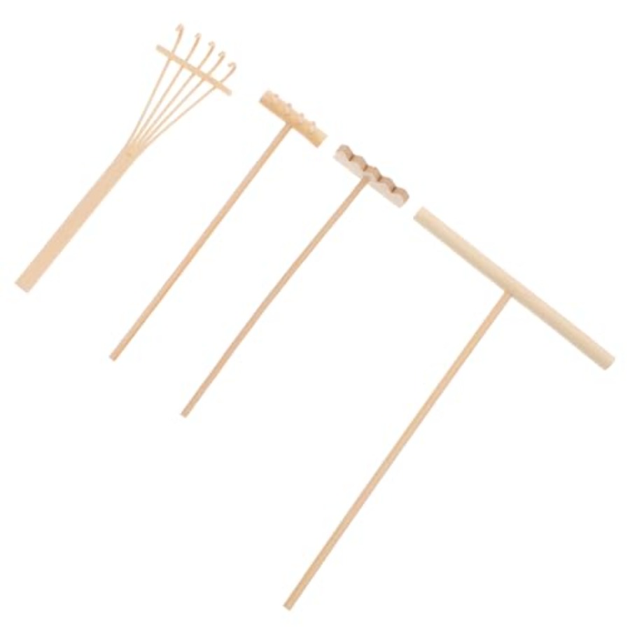 Set Garu Mini Bambu 4 Buah unt - Bonsai Zen Garden Set ulasan dan harga