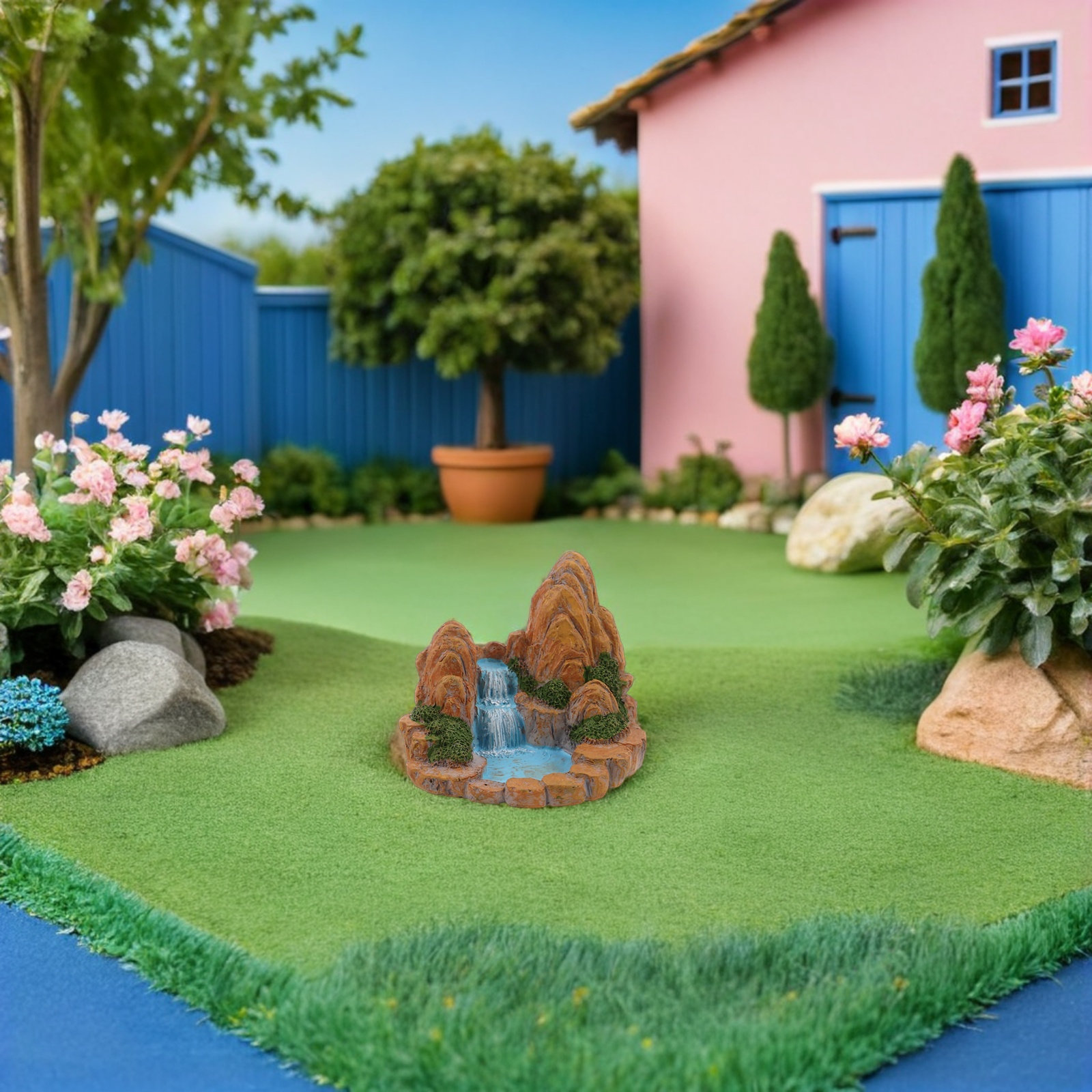 2Pcs Set Miniatur Kolam Batu R - Bonsai Zen Garden Set ulasan dan harga