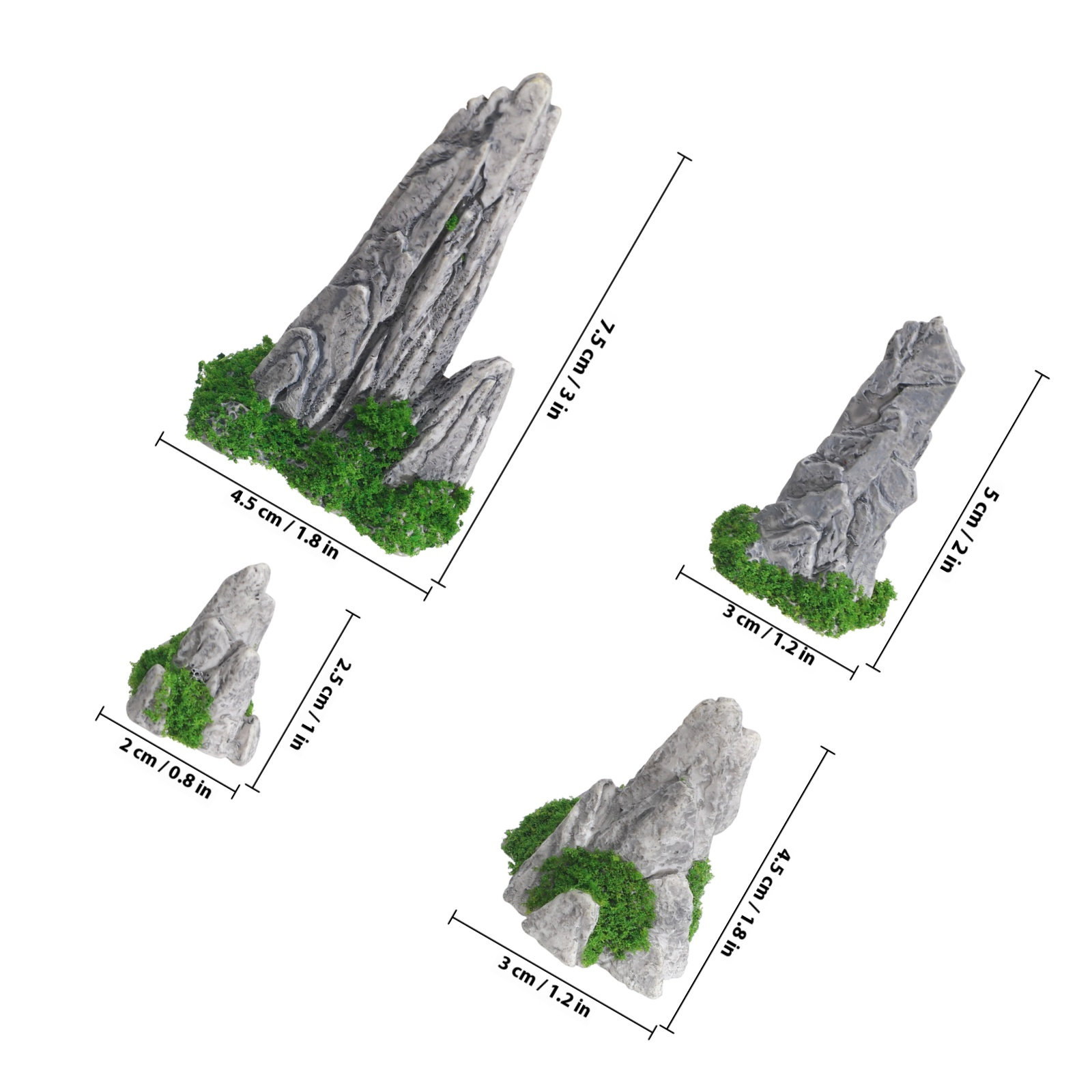 8Pcs Set Dekorasi Batu Lanskap - Bonsai Zen Garden Set ulasan dan harga