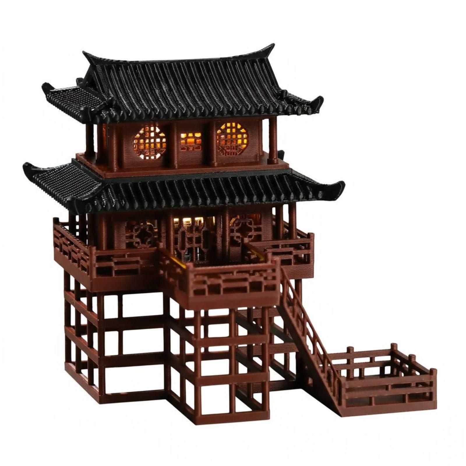 Pagoda Plastik Mini untuk Meja - Bonsai Garden House ulasan dan harga