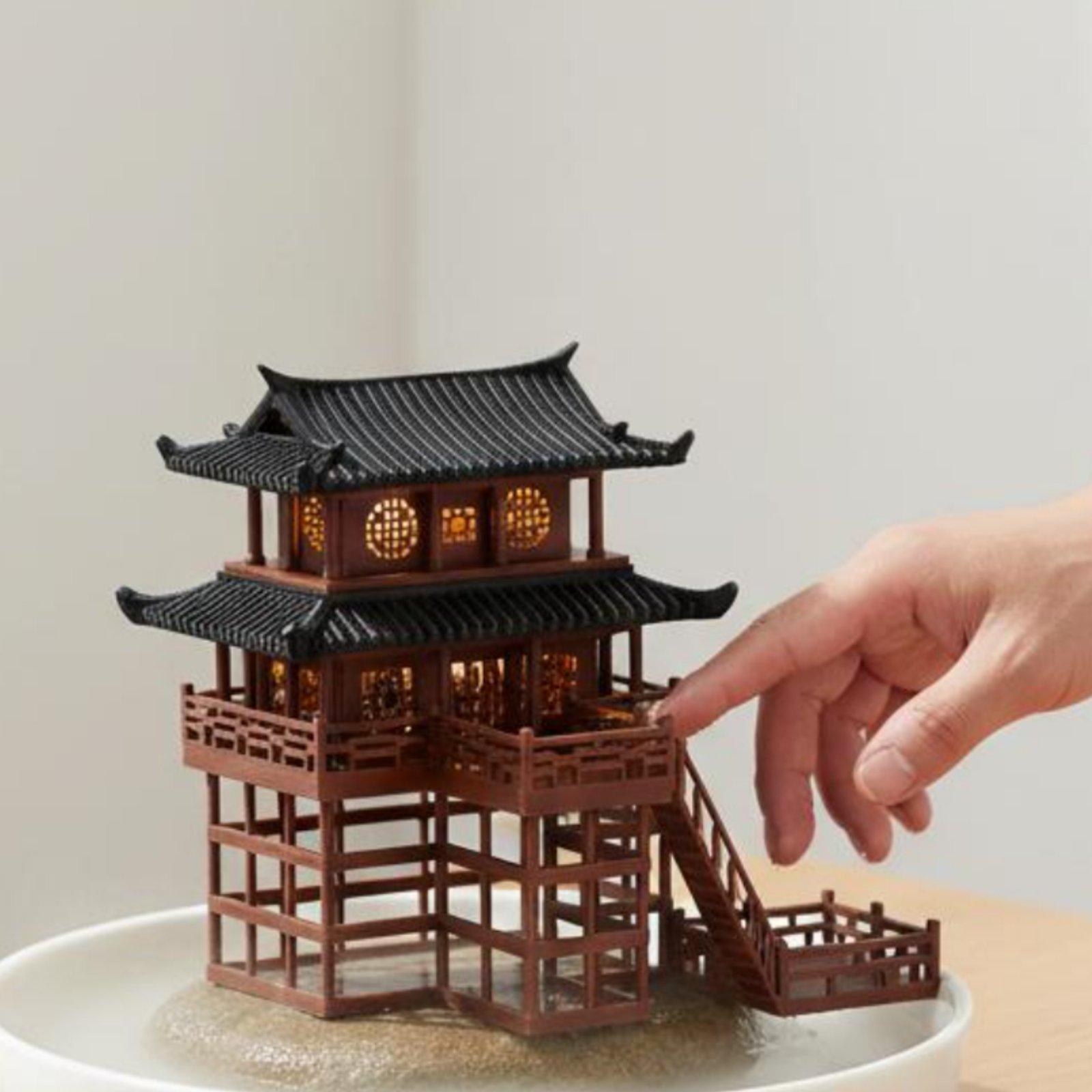 Pagoda Plastik Mini untuk Meja - Bonsai Garden House ulasan dan harga